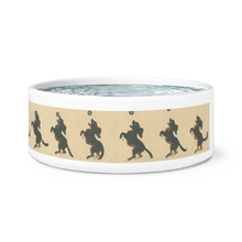 Retro Antique Zoetrope Strip Ceramic Dog Bowl