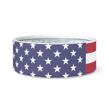 U.S. Flag Dog Food Bowl Ceramic Dog Food Bowl