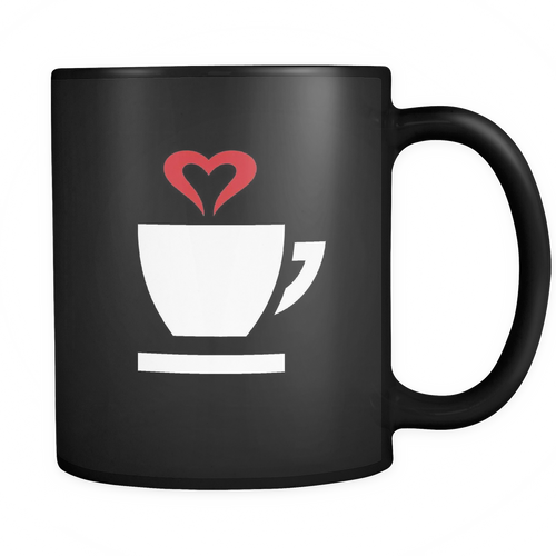 I Love Coffee Mug Cute Heart Love Tea Mug