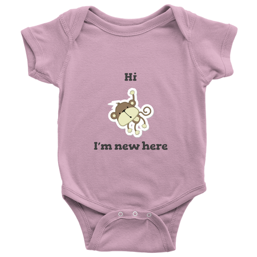 Hi I'm New Here Newborn Girl Bodysuit Infant One Piece