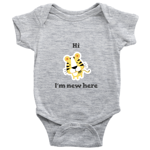 Hi I'm New Here Newborn Boy Bodysuit Infant One Piece