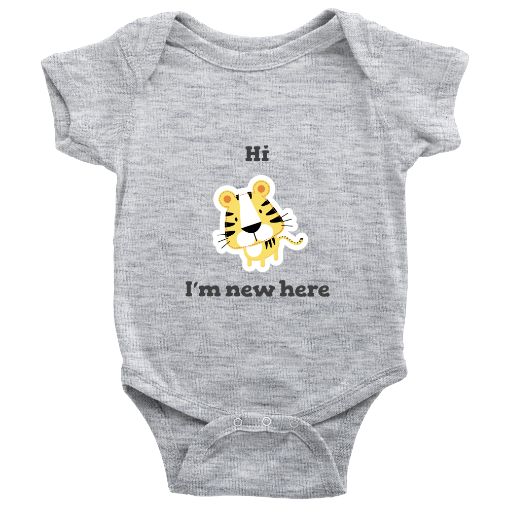 Hi I'm New Here Newborn Boy Bodysuit Infant One Piece