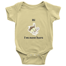 Hi I'm New Here Newborn Boy Bodysuit Infant One Piece